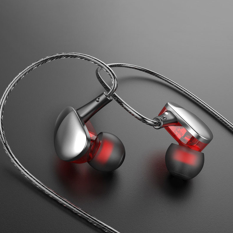 3.5mm Plug Universal Wired In-Ear Earphone Heavy Bass Sports Headphone With Mic_voghion.com