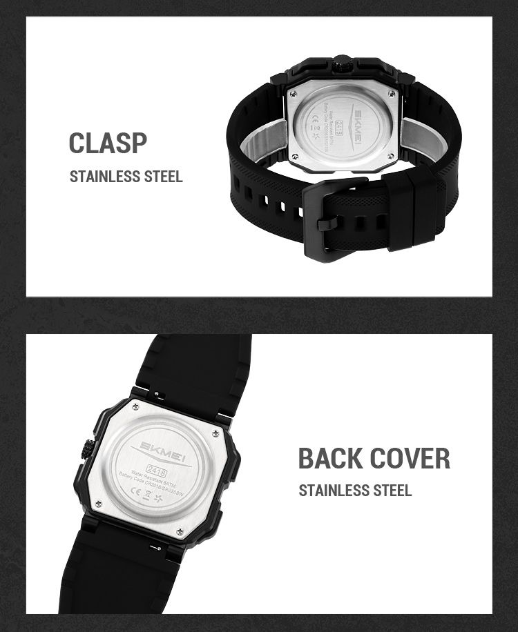 3Time Dual Display Digital LED Licht Elektronik Uhr Sport Quarz Uhren Für Männer Wasserdichte Armbanduhren_voghion.com