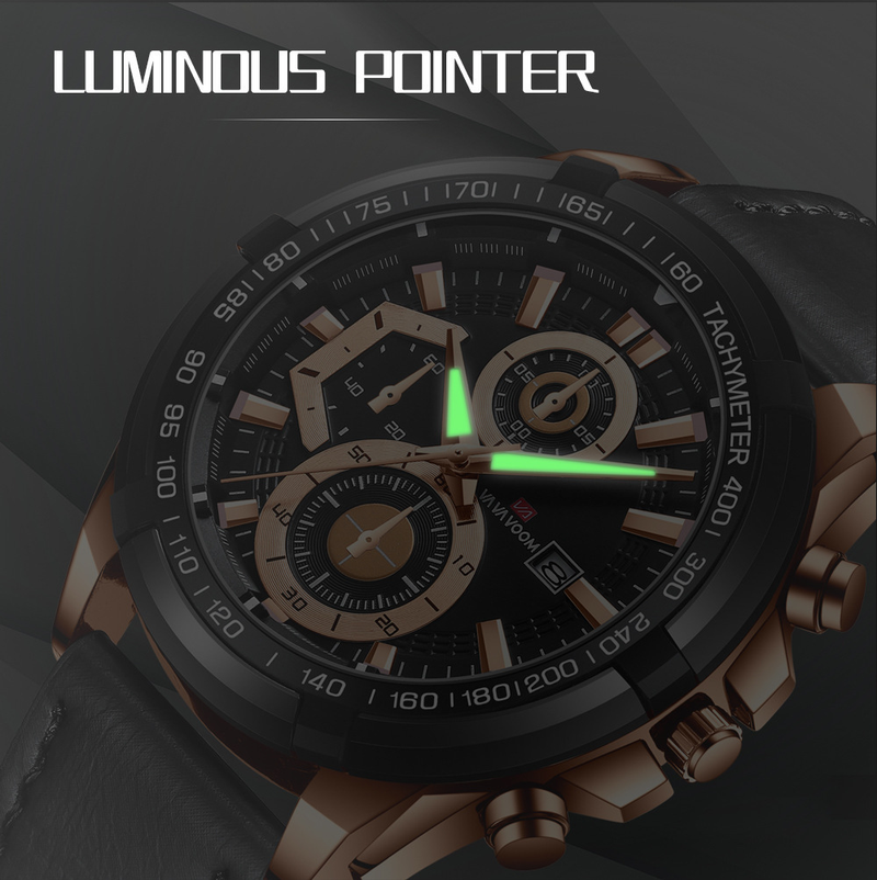 VA VA VOOM Men's Sports Watch Strap Business Calendar Student Waterproof Watch Casual Quartz Watch_voghion.com