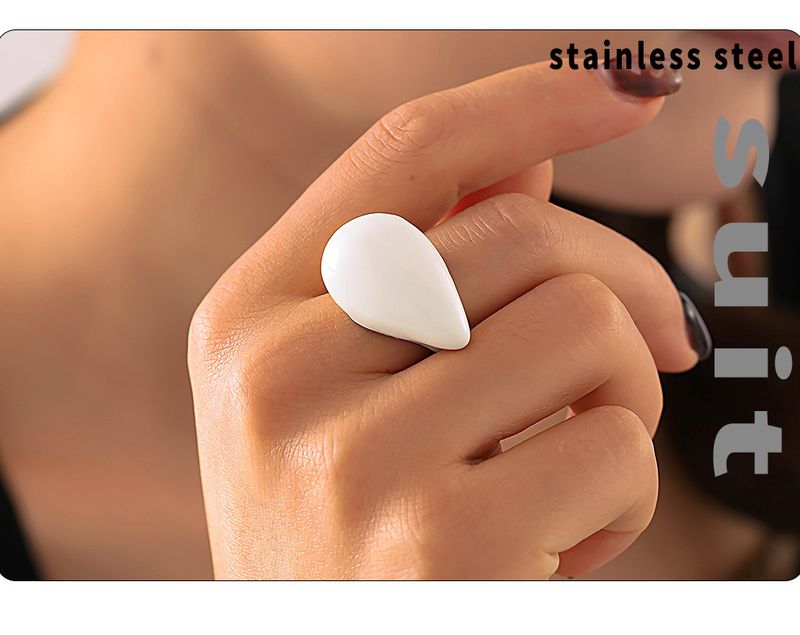 Fang Tang Personalized Design Drip Oil Drop Open Ring Female Niche Finger Tip Ring Ins Wind Hand Decoration_voghion.com