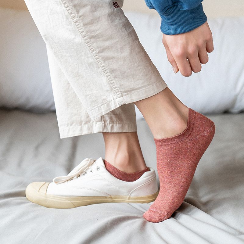 2025d Uomo Slip Estivi Sottili Tinta Unita in Cotone Primavera e Autunno Taglio Basso Deodorante Assorbente il Sudore Corto Invisibile_voghion.com