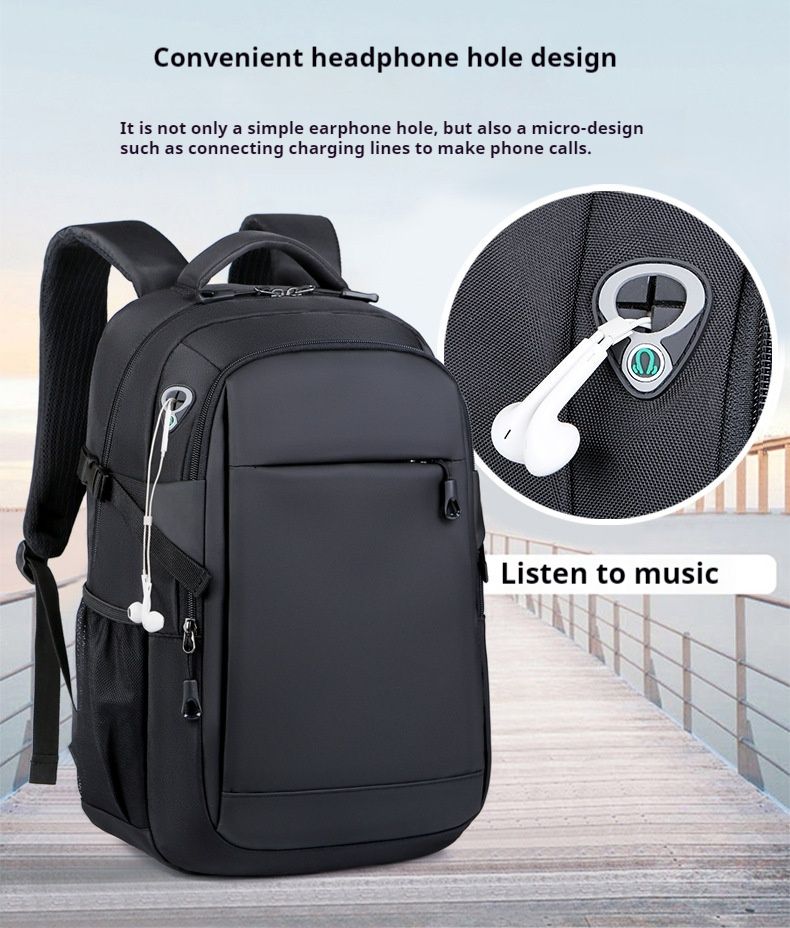 2024 new men's backpack, black backpack for men, student business travel laptop bag, wear-resistant and waterproof, large capacity backpack_voghion.com