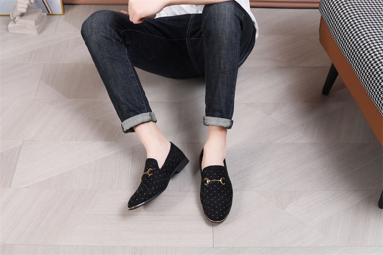 Forårs italienske blå lædersko af høj kvalitet til mænd, herresko i læder, brudesko, lakerede herreloafers, store størrelser: 39-49_voghion.com