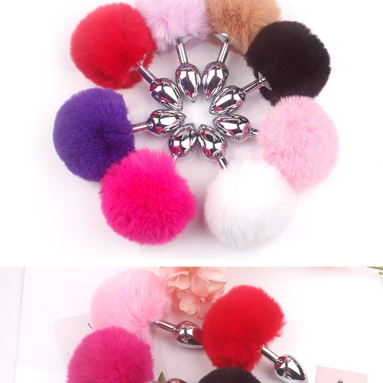 luckyqqyp Fuchs-Hasenschwanz Metall SM Back Court Anal Masturbationsplug Sexspielzeug für Erwachsene Huole_voghion.com