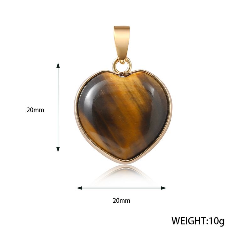 Gioielli da donna con ciondolo a forma di cuore in cristallo bianco naturale_voghion.com
