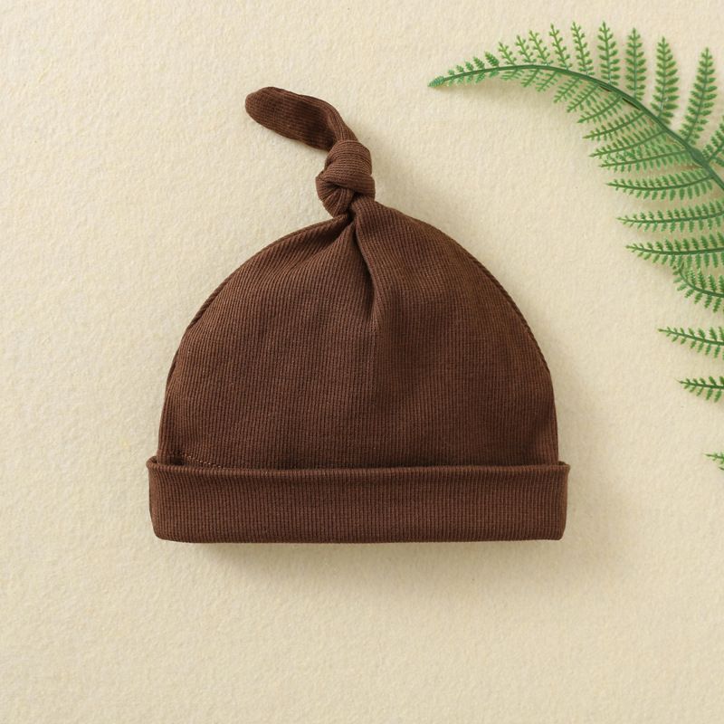 Ubranka dla dzieci Czapka z kapturem dla niemowląt Czapka jednowarstwowa Chirp Cienka czapka dla niemowląt Czapka dla noworodka Czapka ze smoczkiem w jednolitym kolorze_voghion.com