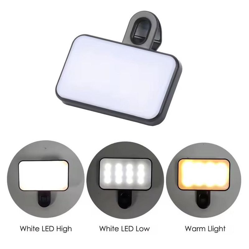 Pocket LED Selfie Light For IPhone IPad Mobile Phone Laptop Clip Flash Fill Video Photo Ringlight Photography Lamp_voghion.com