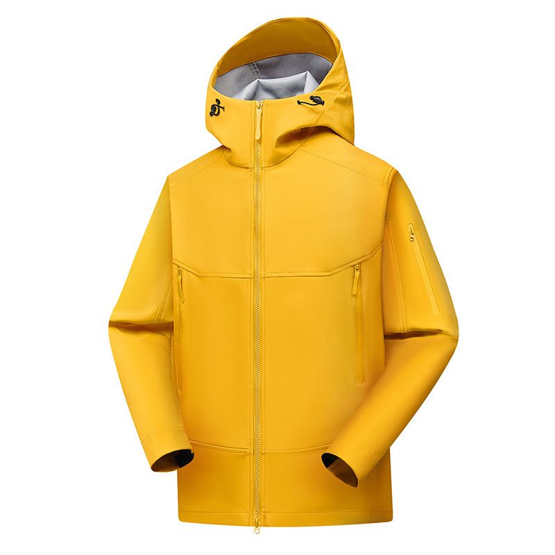 Three-Proof Outdoor Soft Shell Hooded Jacket Couple New Spring And Autumn Sports Waterproof Coat Unisex Trendy_voghion.com