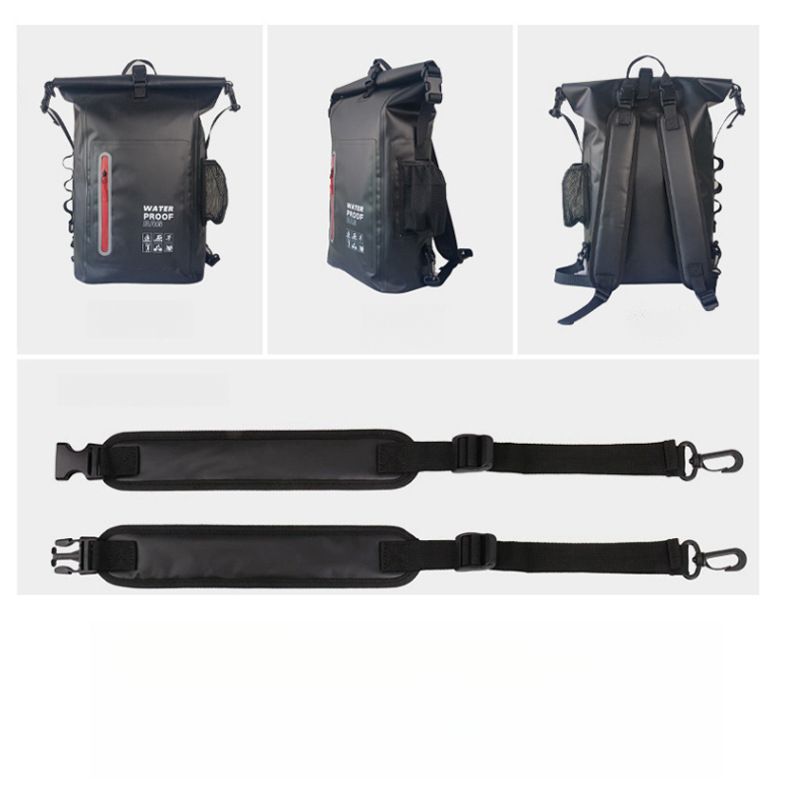 Zaino in PVC con strisce riflettenti, borsa a secchiello impermeabile per forniture per esterni_voghion.com