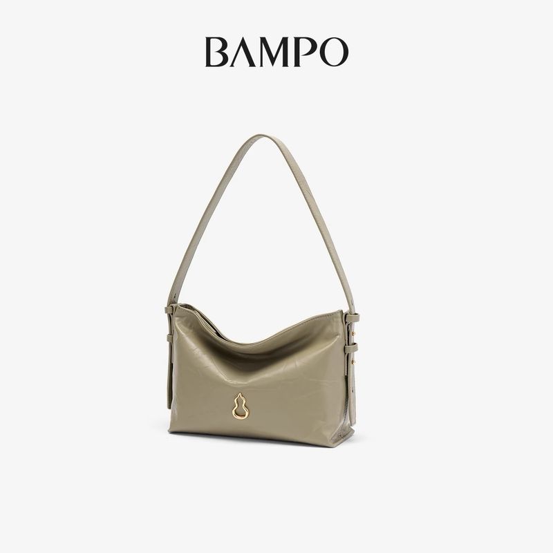 Bolsa de couro BAMPO Banpo Mianmian média pequena, nova, transversal, de ombro, estilo Hobo, para viagem_voghion.com