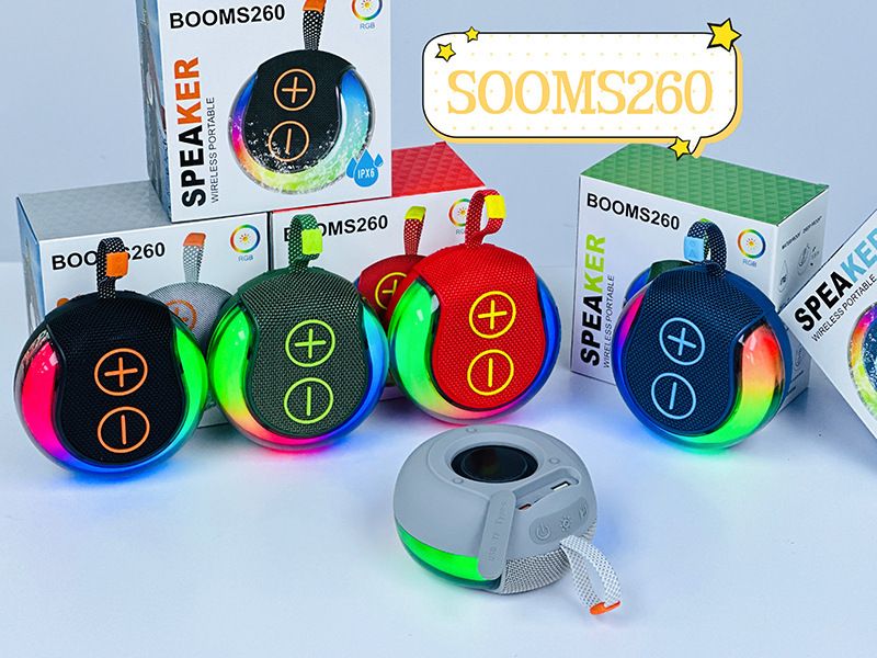 Handheld portable outdoor mini home RGB light effect subwoofer card insertion Bluetooth small speaker boom 260_voghion.com