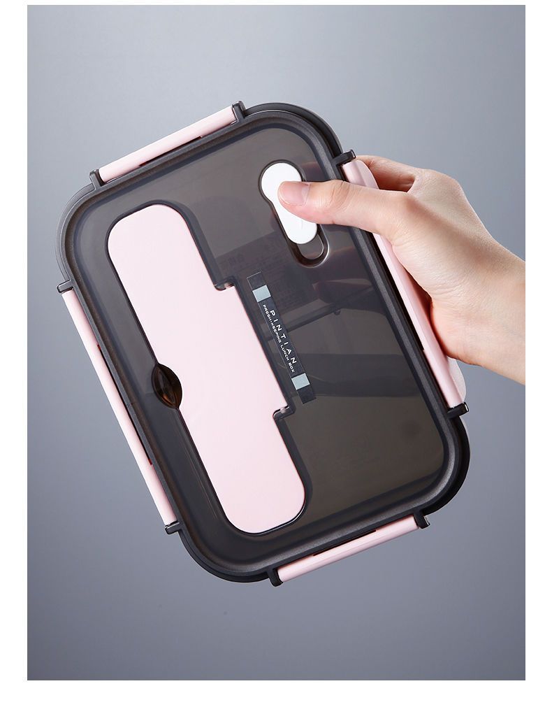 Lightweight Lunch With Lid For Office Workers, Microwave Safe, Large Capacity, Student Divided Food-Grade Plastic Bento_voghion.com