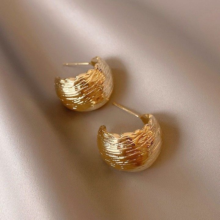 Orecchini in argento con ago esagerato e geometrico per donna, eleganti e leggeri, in metallo di alta qualità, di lusso e alla moda._voghion.com