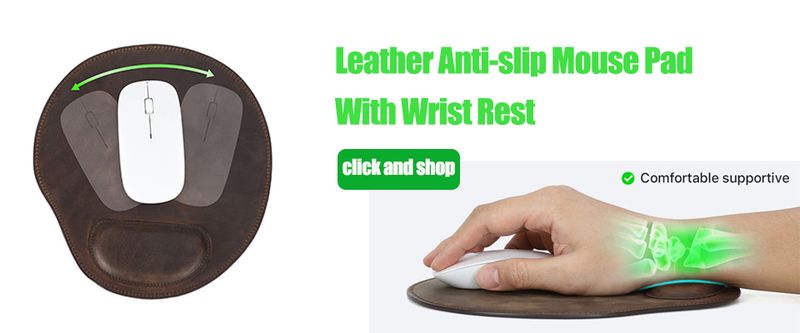 15W Wireless Fast Chargers Pad With Genuine Leather Charging Mouse Mat For PC Computers Laptops Office Accessories_voghion.com