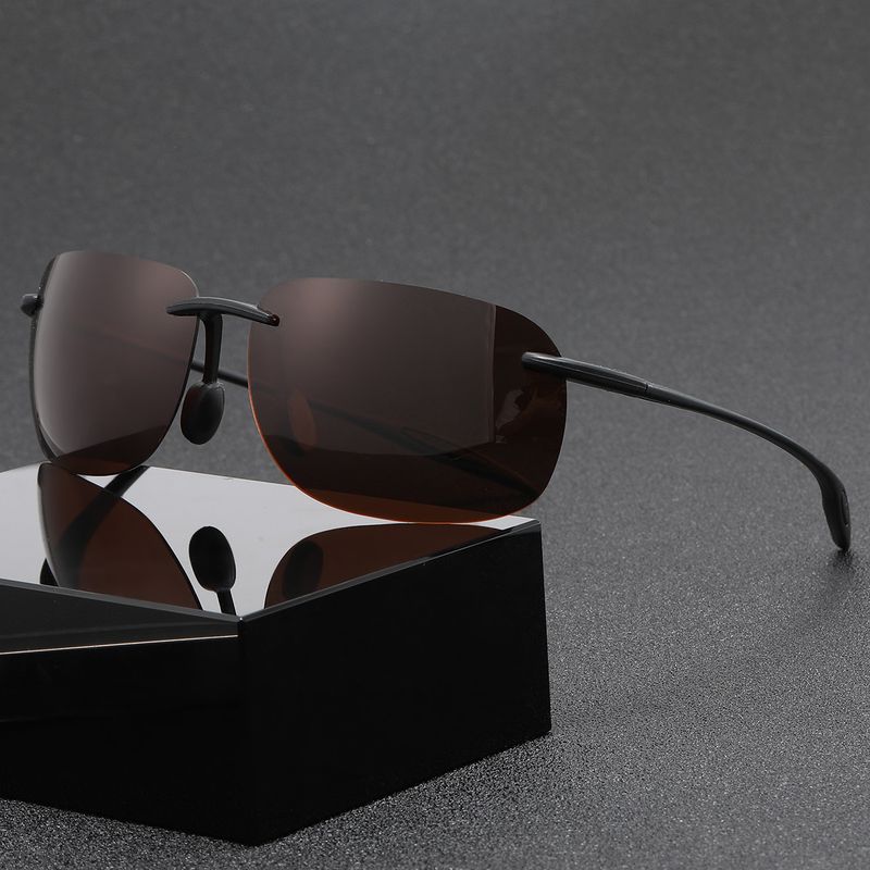 ActiveGo TR90 Material TAC Polarized True Film Sports Cycling Frameless Outdoor Sunglasses For Men And Women Mountaineering_voghion.com