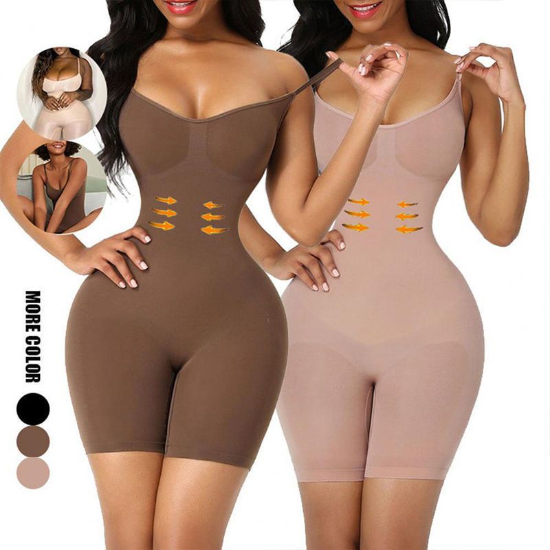 Damen Korsett Hüftlift Nahtloser Body Shaper Ganzkörperschlinge Bauchformung Body Einteiler Unterwäsche Groß_voghion.com