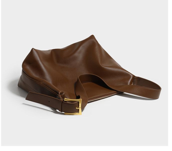 Korean version daily soft collapse minimalist style single shoulder 2024 new women's large capacity crossbody bag_voghion.com