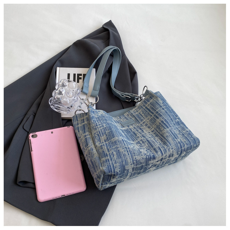 Nuova versione coreana della borsa di grande capacità Borsa a tracolla in tela casual All-match da donna Borsa a tracolla semplice moda Borsa da donna transfrontaliera_voghion.com