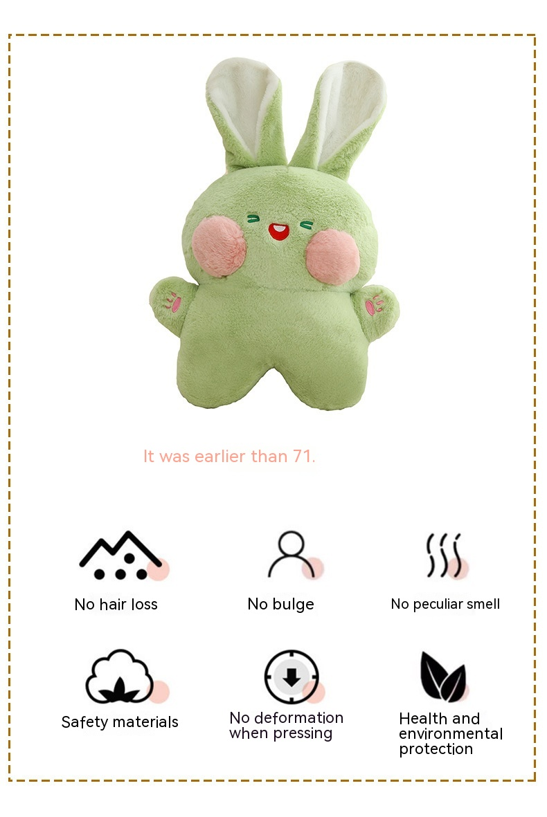 Muñeco de peluche de conejo Dudu con pelo cortado, muñeco de conejo pequeño, almohada para tirar como regalo_voghion.com