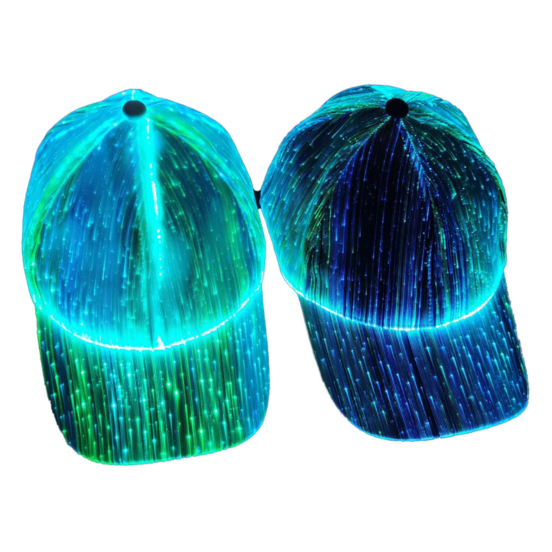 Glasvezel Cap LED Hoed met 7 Kleuren Lichtgevende Gloeiende EDC Baseball Hoeden USB Opladen Light Up Caps Zelfs party Led_voghion.com