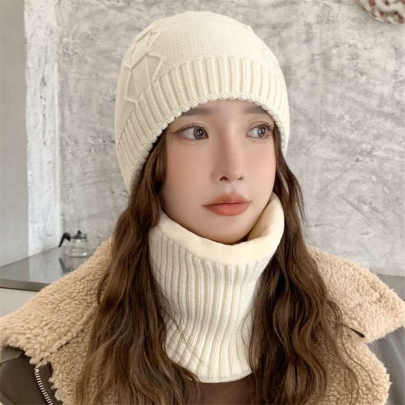 LazyZoom Women's Korean Style Versatile Warm Knit Winter Cycling Cold-Proof Ear Protection Fashion Thickened Knitted Hat Trendy_voghion.com