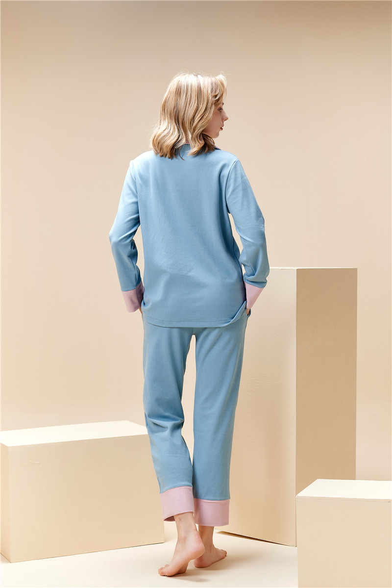 Roupas femininas Pijama feminino de veludo térmico com lapela combinando, cardigan quente respirável e macio com aquecimento para sala de estar e casa_voghion.com