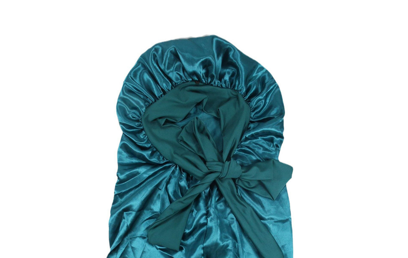 Satin Langrohr Nachtmütze Neue Schleife Knoten Turban Kappe Satin Dauerwelle Hut Große Größe Multicolor Einstellbar_voghion.com