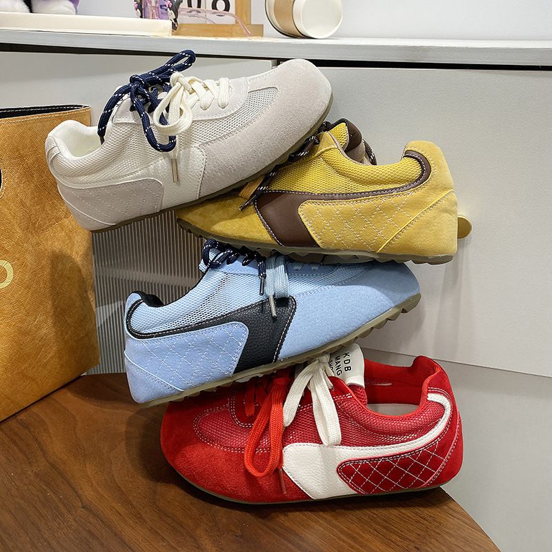 Gu Yun Spring Outing ~ 2025 Spring New Thick Soled Dexun Shoes Women's Genuine Leather Soft Soled Forrest Gump Shoes Casual Shoes_voghion.com