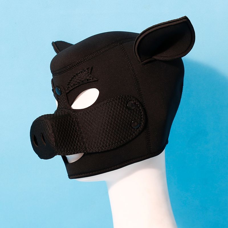 Szexjátékok, disznófejű fejfedő pároknak, flörtöléshez, hosszú orrú, léglyukas, nagy fülű, szivárgó szemű szájfedő_voghion.com