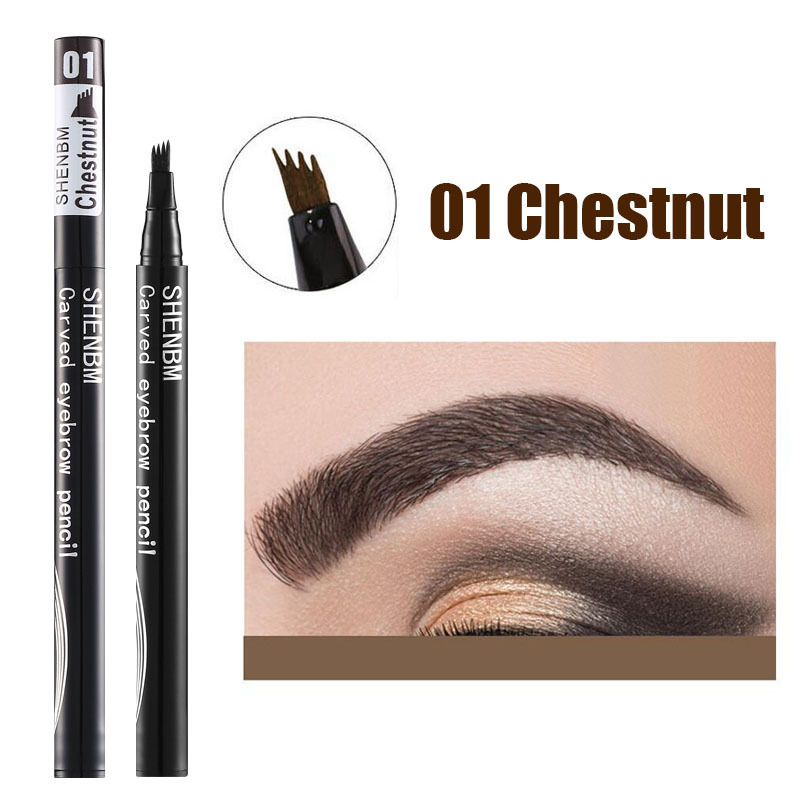Points Waterproof 4 Eyebrow Pen 5 Colors Long Lasting Liquid Forehead Pencil Dark Brown Microblading Eyebr cil_voghion.com