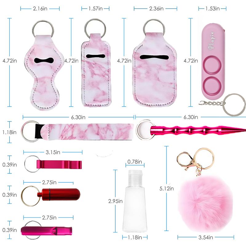 11-in-1 Safety Alarm Kit - 120dB Personal Alarm With LED Light & Keychain For Women Self Defense_voghion.com