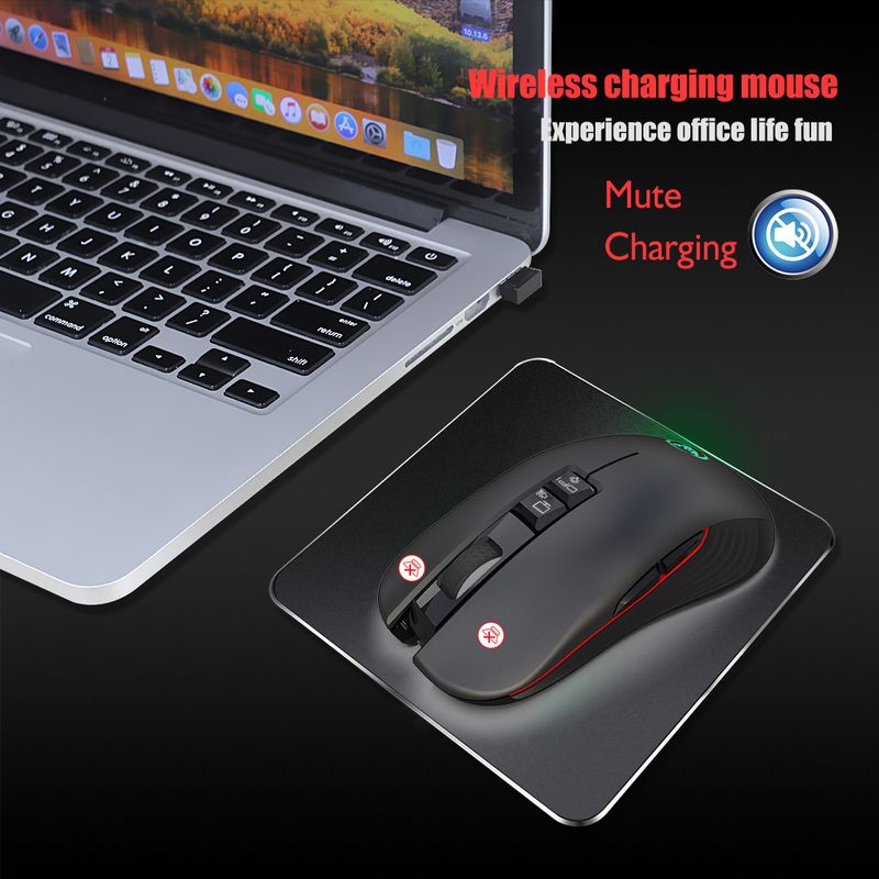 Neu T30 Wiederaufladbare Drahtlose 3600dpi Einstellbare Bunte Glow Spiel 7D Maus mit Licht_voghion.com