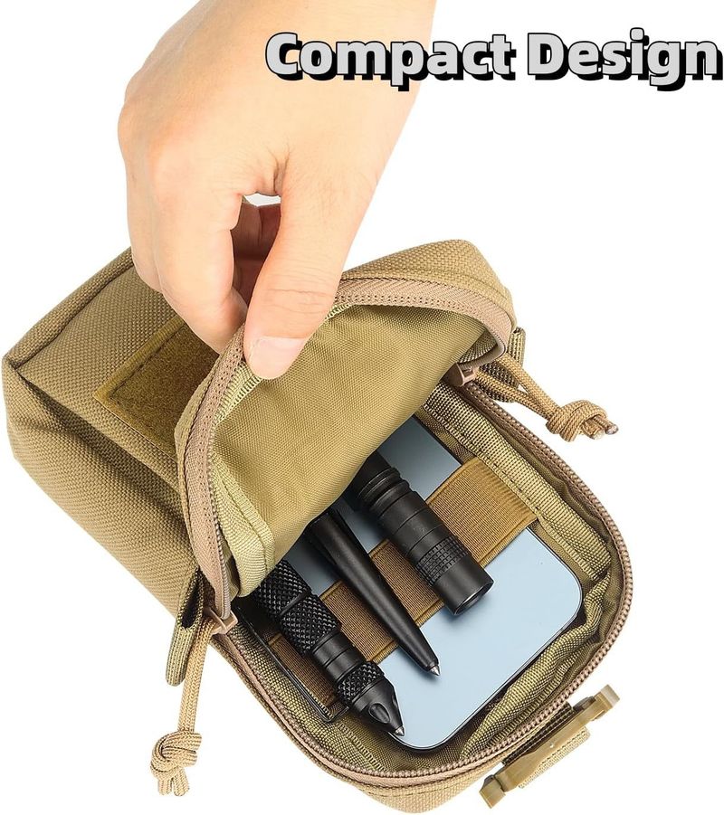 Multifunctional Portable Military Fan Molle First Aid Kit Tactical Camping Mountaineering Mobile Phone Bag_voghion.com
