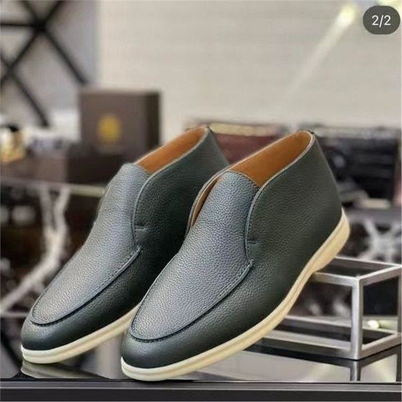 High-Top-Loafer aus echtem Kalbsleder, lässig, atmungsaktiv, zum Hineinschlüpfen, weiche Sohle, faule Herrenschuhe, trendige Schuhe_voghion.com