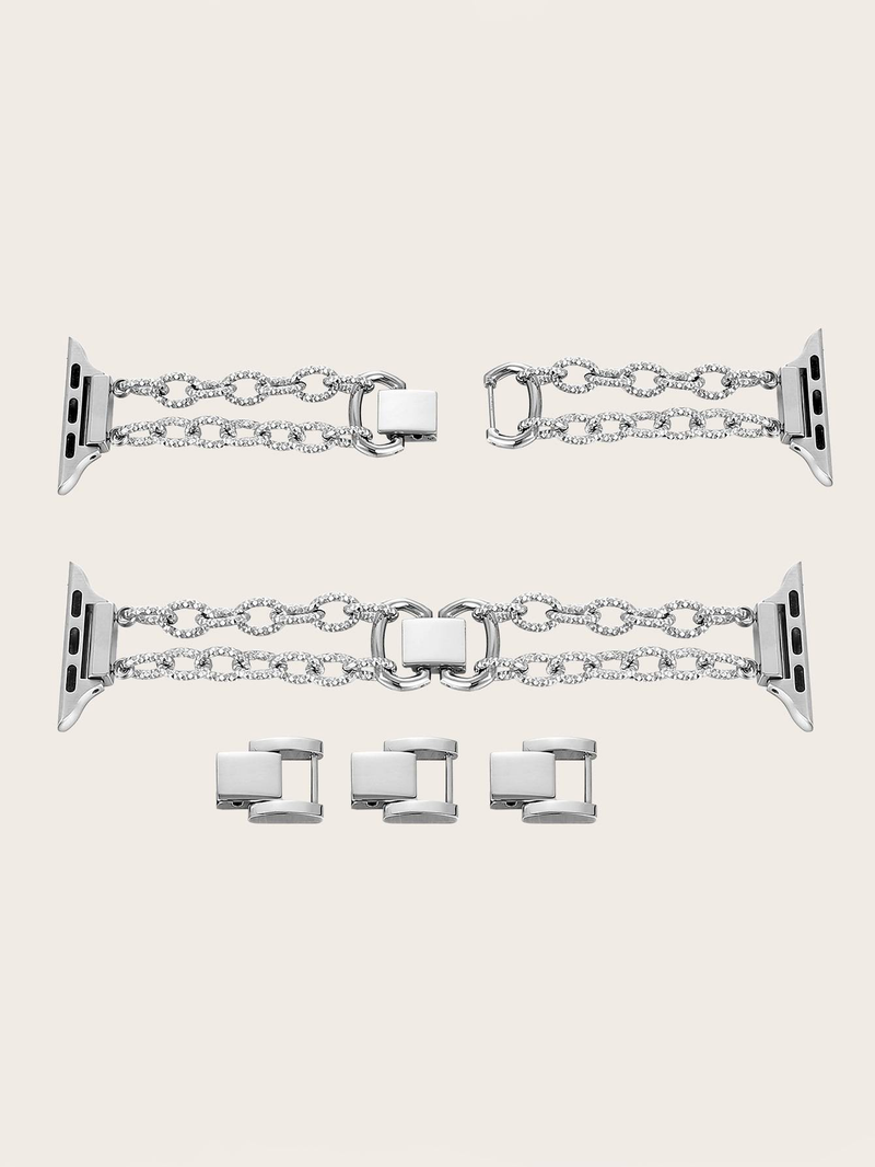 Per Apple Watch Apple Watch Band Nuovo cinturino in acciaio inossidabile Apple Cerchio a doppia fila in acciaio inossidabile_voghion.com
