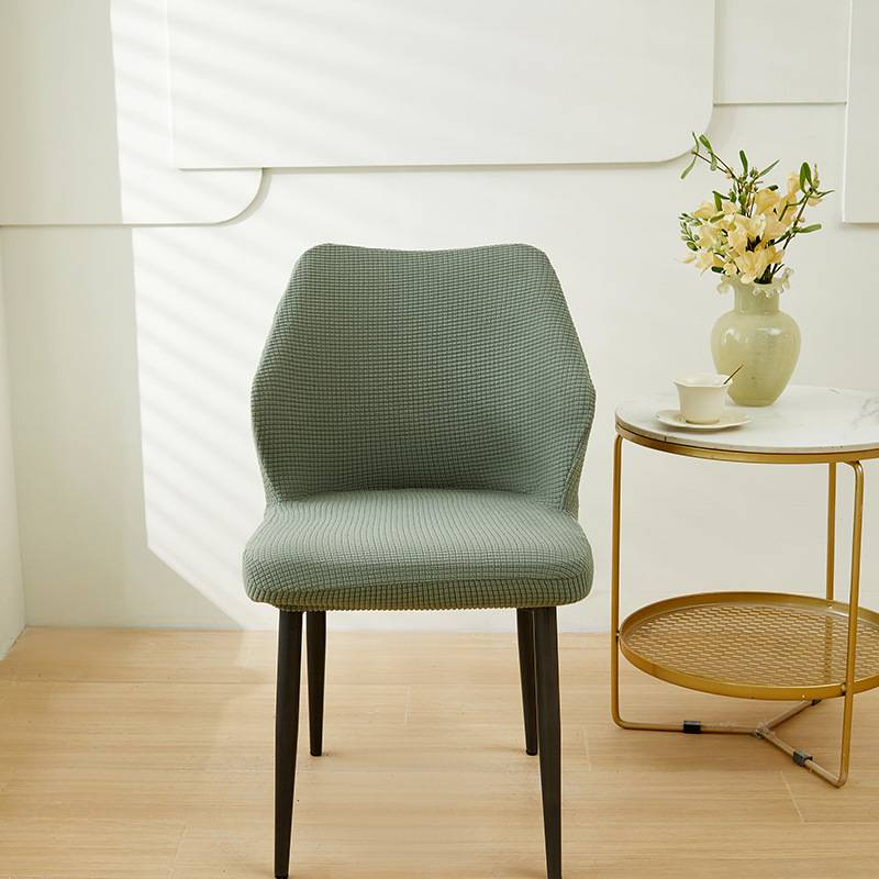 Housse de chaise de table à manger Housse de chaise tout compris Housse de chaise en forme d'éventail en velours de maïs domestique Housse de tabouret universelle quatre saisons_voghion.com