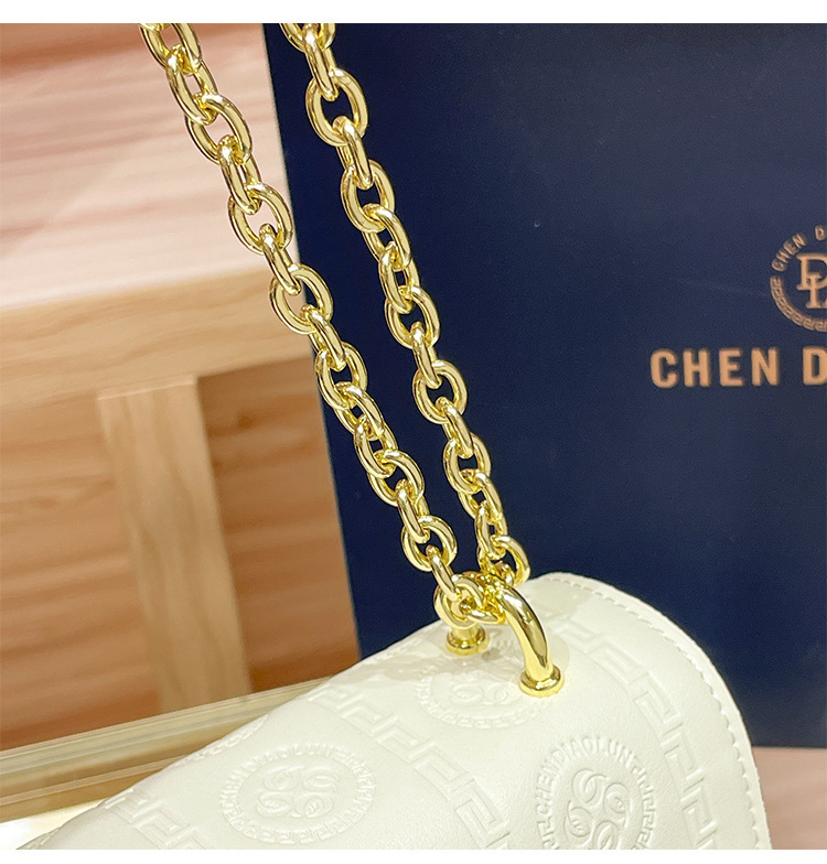 Borsa quadrata senior da donna di nuova moda, senso della borsa a tracolla con catena a tracolla temperamento a spalla singola di lusso leggero_voghion.com