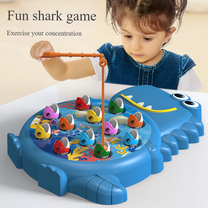 Plateau de pêche magnétique pour enfants, puzzle d'éducation précoce, développement d'un ensemble de jouets de pêche interactifs parent-enfant_voghion.com