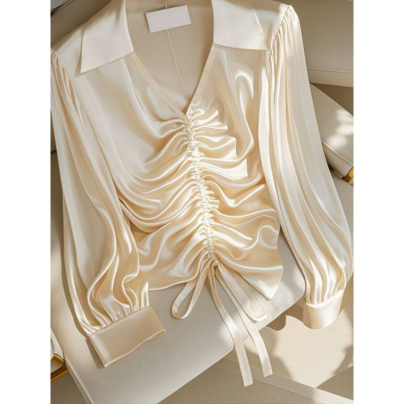 Women's Clothing Beautiful Blouse Early Autumn Top Shirt Long Sleeved Shirt_voghion.com