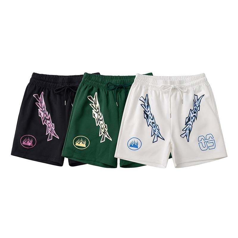 Vyriški drabužiai Krepšinio šortai Sportiniai vasariniai Keturių taškų kamuoliuko šortai Madingos retro nišos laisvalaikio kelnės_voghion.com