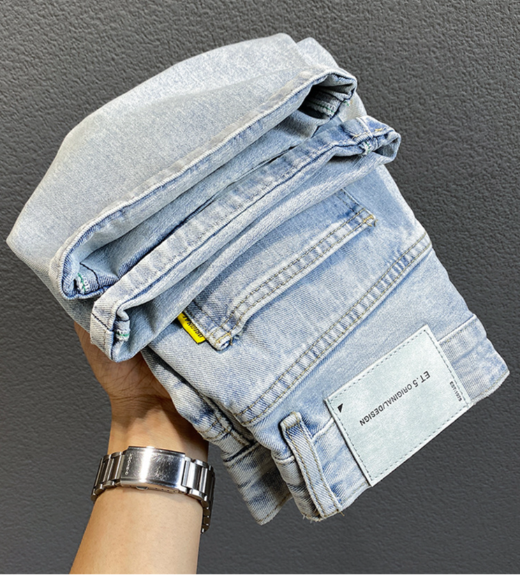 Pantalones cortos vaqueros de verano para hombre, nuevos pantalones holgados de cinco puntos, estilo coreano, modernos, con agujeros, informales, de tendencia urbana, que combinan con todo._voghion.com