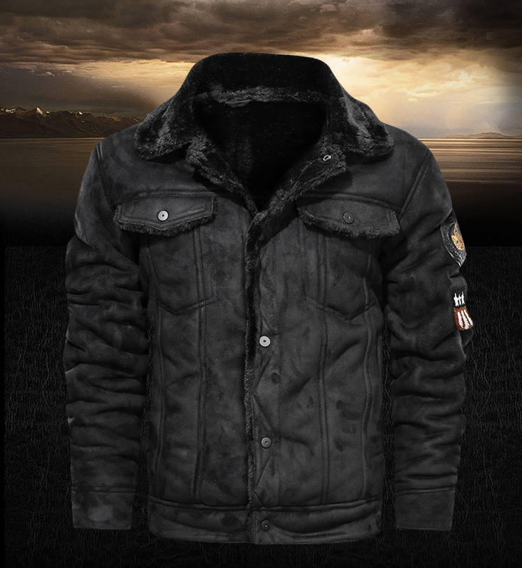 Vintage WWII USAAF Flight Jacket - Genuine Leather & Faux Fur Lined Aviator Bomber Coat For Men - Military Style Outerwear (Khaki, Black, Coffee)_voghion.com