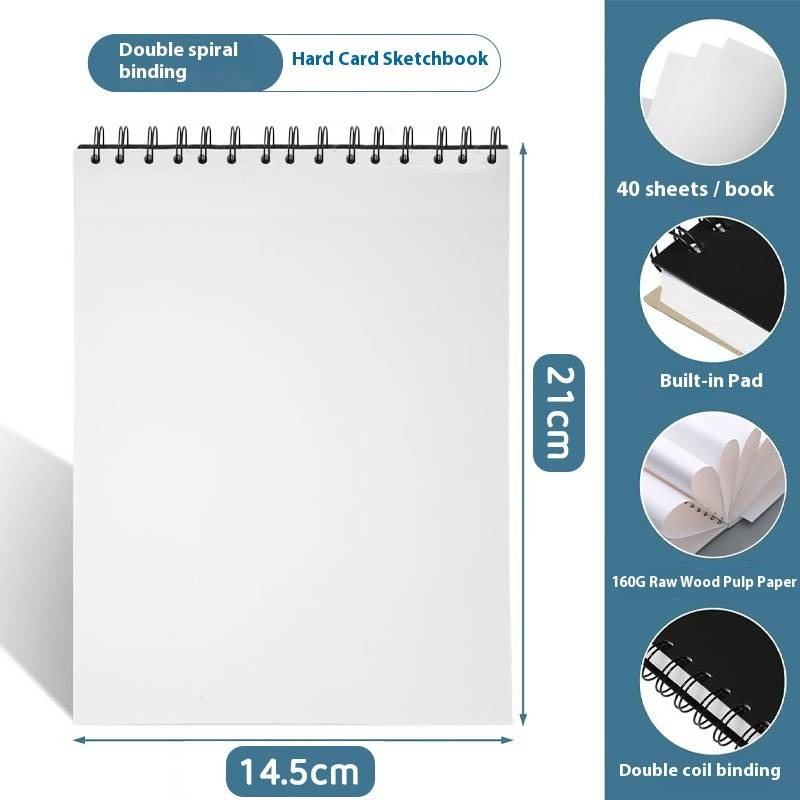 Premium Sketchbook For Artists - A4 Thick Paper Drawing Pad, 30 Sheets Blank Sketch Book For Pencil, Charcoal, Colored Pencils & More_voghion.com