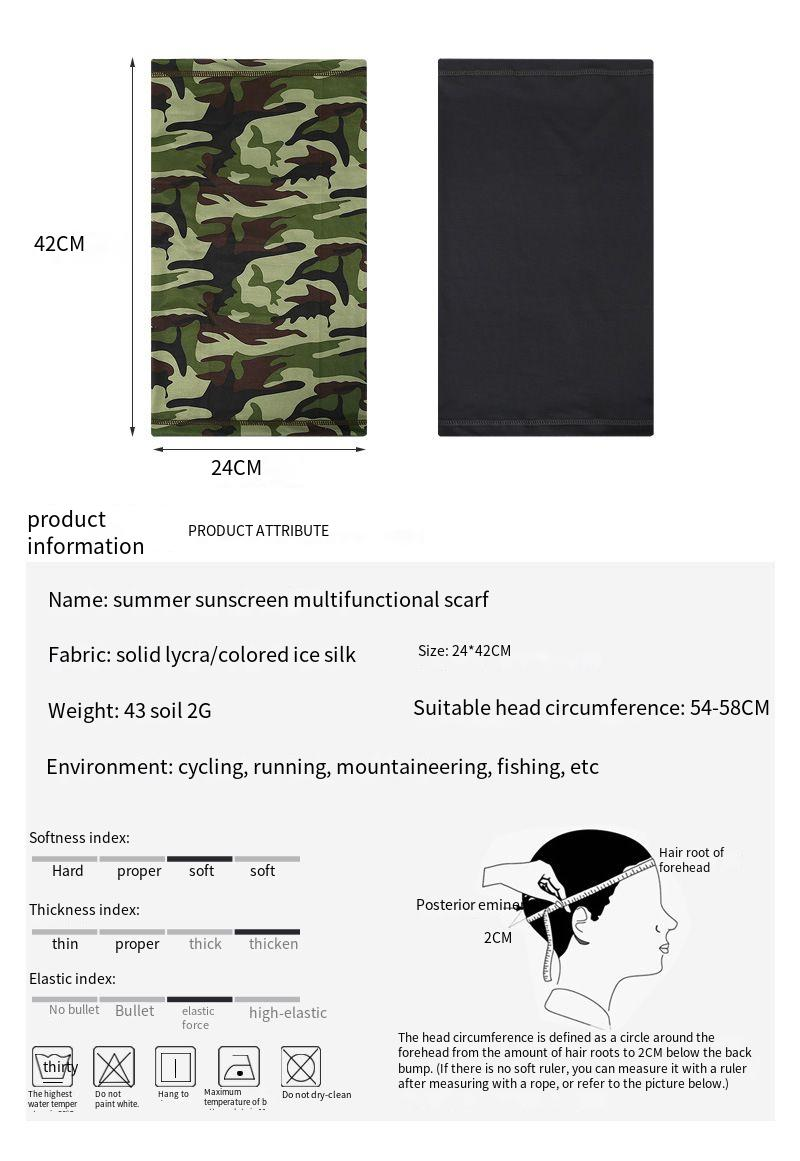Masques de sport respirants pour l'été, protection solaire, foulard en soie glacée, pour la pêche en plein air, le cyclisme, le hip-hop_voghion.com