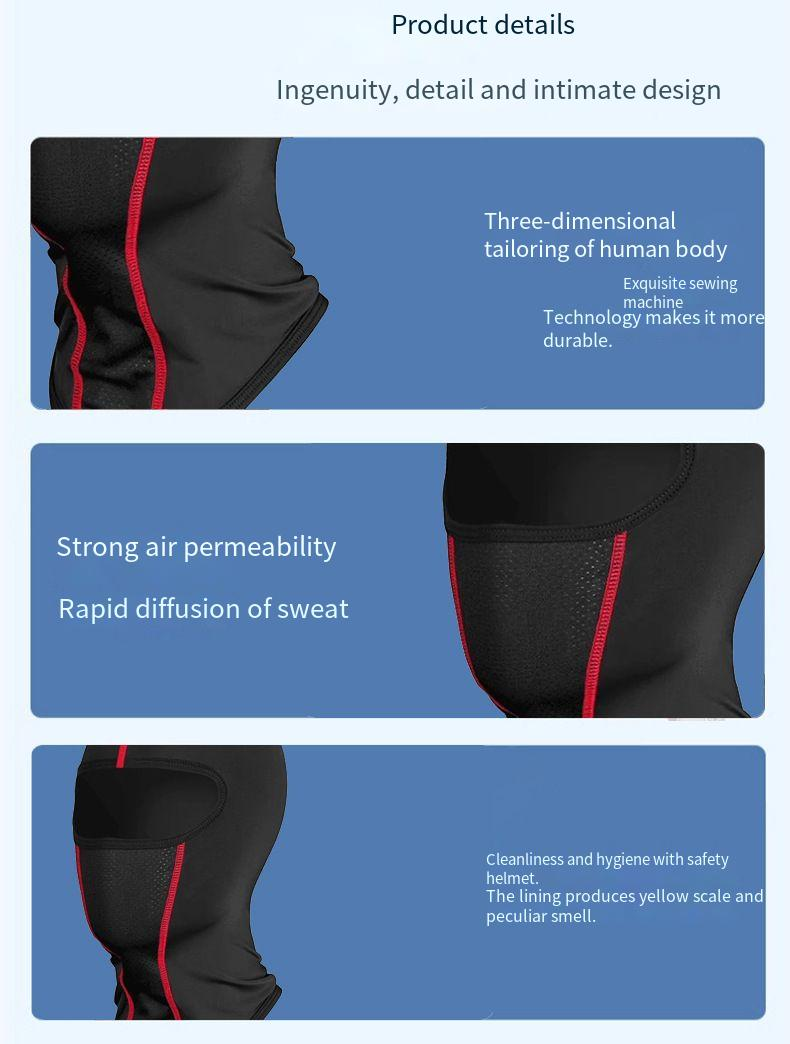 Sport-Gesichtsmasken Ice Silk Cool Touch Leichte und atmungsaktive Fahrradkopfbedeckung Devil Hat_voghion.com