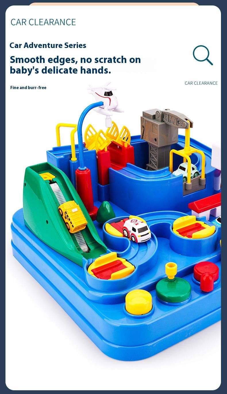 Interactive Car Adventure Track Set – DIY Parking Garage & Train Tracks For Kids, Brain Development Toy (Boys & Girls, Educational Gift)_voghion.com