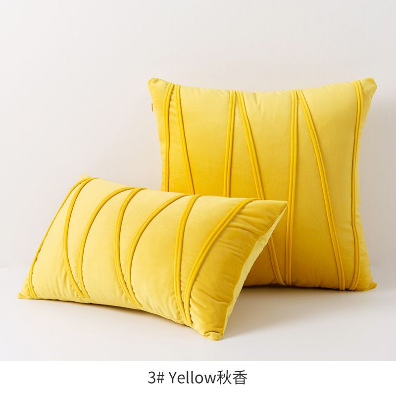 Samt-Kissenbezug mit Einsatz - Nordisches minimalistisches Einfarbiges Kissen für Sofa, Büro, Wohndekor_voghion.com