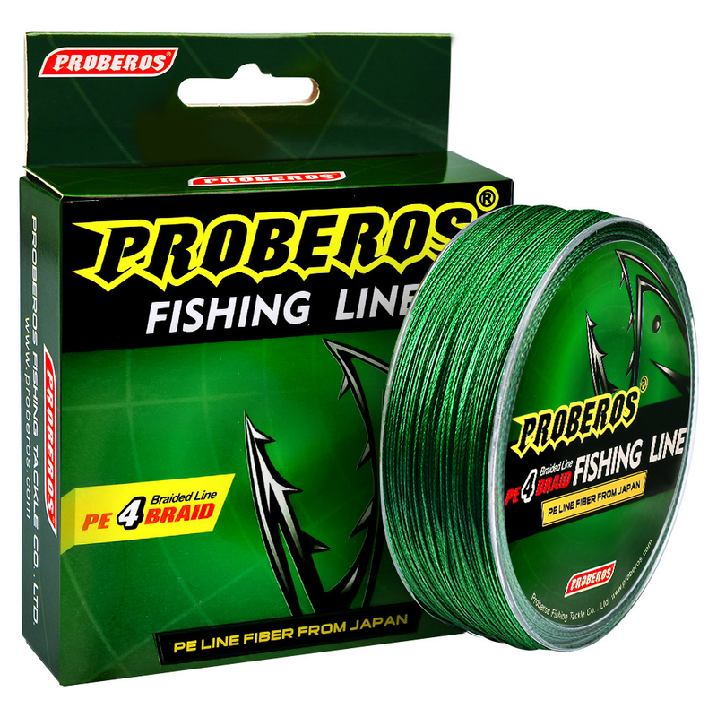 4-strand 100m Strong Horse Fishing Yellow/Blue/Red/Grey/Green 5 Colors PE 0.4#-10#Braided Line Green Label_voghion.com