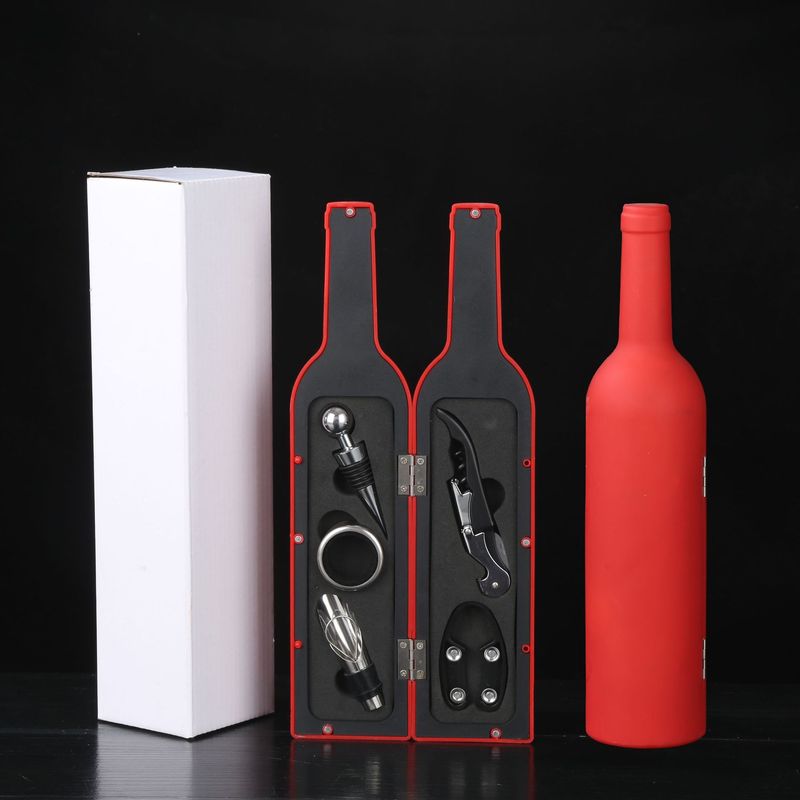 Opener Large Bottle 5-piece Set Stainless Steel Red Wine Tool Box_voghion.com