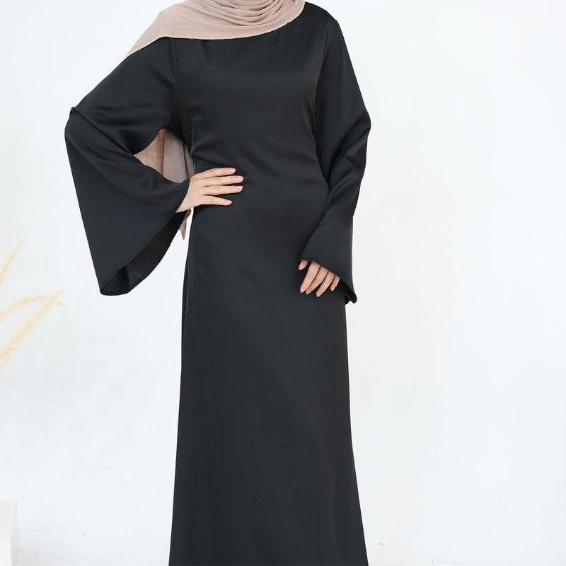 Damenbekleidung Mode Schlanke Taille Dubai Türkisch Elegantes Kleid_voghion.com